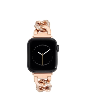 Accessoires Apple Watch Anne Klein Chain Link Bracelet Band with Premium Crystals   | HWR-2258073